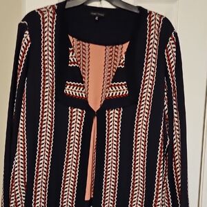 Ming Wang Deep Blue Knit Top